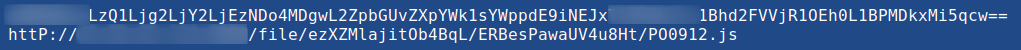 base64 kodiran niz, ki vsebuje URL naslov na katerem se nahaja javascript koda
