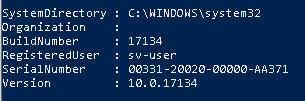 Primer izpisa pri uporabi Win32_OperatingSystem v powershell