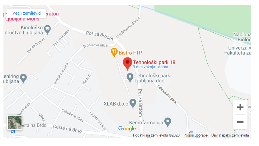 Prikaz lokacije na zemljevidu Google  Maps