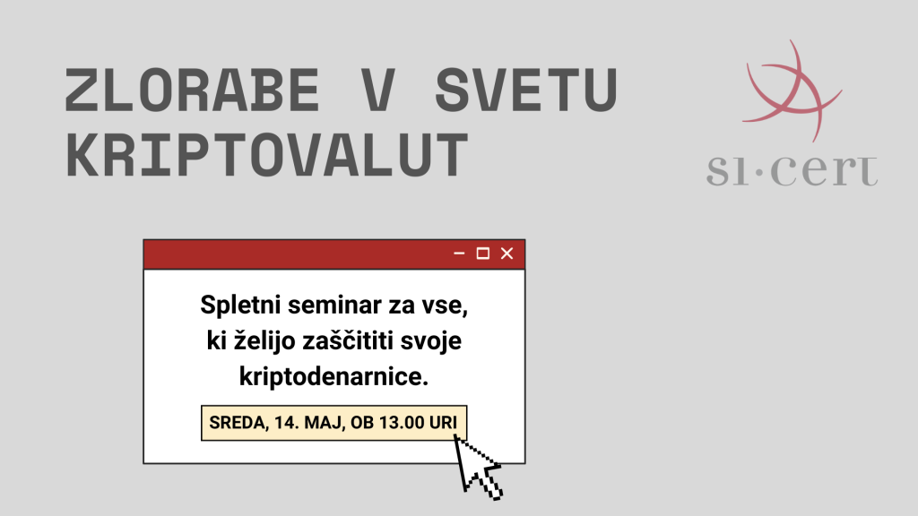 Spletni seminar Zlorabe v svetu kriptovalut