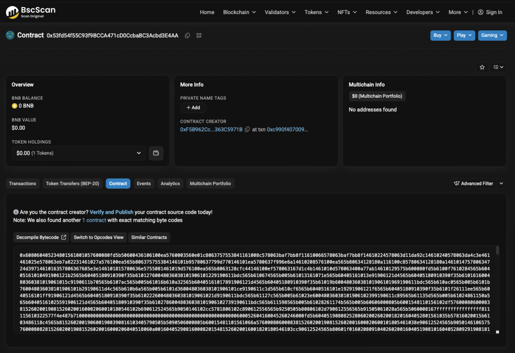 Pametna pogodba Binance Smart Chain (BSC)